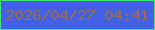 文字の大きさ：4、枠の色：31ed6e、背景の色：4161e7、文字の色：9d6751 無料ブログパーツのブログ時計