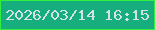 文字の大きさ：3、枠の色：31ef3e、背景の色：16ae7c、文字の色：d4e1ea 無料ブログパーツのブログ時計