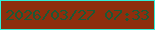 文字の大きさ：3、枠の色：31efd9、背景の色：8d2e0d、文字の色：1b5936 無料ブログパーツのブログ時計