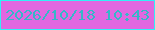 文字の大きさ：5、枠の色：31f0f6、背景の色：e167e0、文字の色：35b7c8 無料ブログパーツのブログ時計