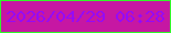 文字の大きさ：1、枠の色：31f52a、背景の色：c617a3、文字の色：950bf6 無料ブログパーツのブログ時計