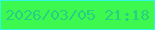文字の大きさ：1、枠の色：31f6e2、背景の色：3cf84f、文字の色：28ce86 無料ブログパーツのブログ時計