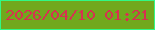 文字の大きさ：1、枠の色：31f885、背景の色：71a81d、文字の色：d63250 無料ブログパーツのブログ時計