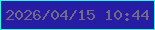 文字の大きさ：4、枠の色：31f9e5、背景の色：271ca4、文字の色：716b86 無料ブログパーツのブログ時計