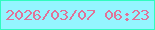 文字の大きさ：2、枠の色：31fbbf、背景の色：94f5ff、文字の色：e07398 無料ブログパーツのブログ時計