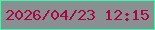 文字の大きさ：4、枠の色：31fea9、背景の色：889092、文字の色：b10243 無料ブログパーツのブログ時計
