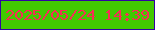 文字の大きさ：3、枠の色：3202a3、背景の色：42c901、文字の色：f72d55 無料ブログパーツのブログ時計