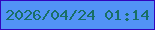 文字の大きさ：5、枠の色：3205bd、背景の色：5293f6、文字の色：196f66 無料ブログパーツのブログ時計