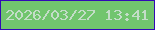 文字の大きさ：4、枠の色：3209b5、背景の色：71c56e、文字の色：c3ddc8 無料ブログパーツのブログ時計