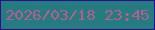 文字の大きさ：2、枠の色：320a99、背景の色：247c7f、文字の色：b85b98 無料ブログパーツのブログ時計