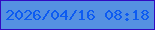 文字の大きさ：3、枠の色：320ac1、背景の色：5591e2、文字の色：0d5bf1 無料ブログパーツのブログ時計