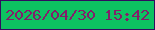 文字の大きさ：5、枠の色：320c5f、背景の色：0dc261、文字の色：831e6a 無料ブログパーツのブログ時計