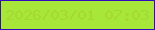 文字の大きさ：3、枠の色：320dbd、背景の色：a6e73a、文字の色：a5d831 無料ブログパーツのブログ時計