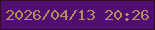 文字の大きさ：1、枠の色：320e1e、背景の色：500f70、文字の色：b58b5c 無料ブログパーツのブログ時計