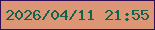 文字の大きさ：1、枠の色：320e54、背景の色：dc9675、文字の色：0f624f 無料ブログパーツのブログ時計