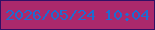 文字の大きさ：2、枠の色：320f65、背景の色：ab296c、文字の色：1d6cd1 無料ブログパーツのブログ時計