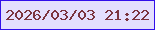 文字の大きさ：2、枠の色：320feb、背景の色：e4dffe、文字の色：7b343f 無料ブログパーツのブログ時計