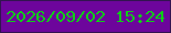 文字の大きさ：3、枠の色：321451、背景の色：6d059c、文字の色：10cc19 無料ブログパーツのブログ時計