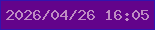 文字の大きさ：5、枠の色：3214af、背景の色：63038b、文字の色：bf8bc3 無料ブログパーツのブログ時計