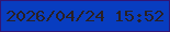 文字の大きさ：3、枠の色：321573、背景の色：083dc0、文字の色：2a2023 無料ブログパーツのブログ時計