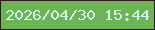 文字の大きさ：5、枠の色：321720、背景の色：6cb454、文字の色：d1f7f0 無料ブログパーツのブログ時計