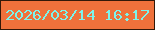 文字の大きさ：2、枠の色：321808、背景の色：ef713b、文字の色：7cf4ec 無料ブログパーツのブログ時計
