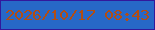 文字の大きさ：1、枠の色：32189c、背景の色：2768c7、文字の色：b24d13 無料ブログパーツのブログ時計