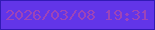 文字の大きさ：3、枠の色：321ab5、背景の色：6235e8、文字の色：9d44b8 無料ブログパーツのブログ時計