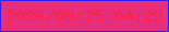 文字の大きさ：2、枠の色：321cfc、背景の色：e42f7d、文字の色：ff213e 無料ブログパーツのブログ時計