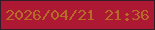 文字の大きさ：3、枠の色：321d2b、背景の色：ad1933、文字の色：b76b28 無料ブログパーツのブログ時計