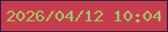 文字の大きさ：1、枠の色：321d48、背景の色：c83d4d、文字の色：99cb65 無料ブログパーツのブログ時計
