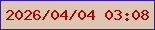 文字の大きさ：2、枠の色：321da4、背景の色：dfc6b2、文字の色：ae0500 無料ブログパーツのブログ時計