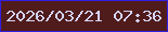 文字の大きさ：4、枠の色：321ee6、背景の色：501c1b、文字の色：d5d5f9 無料ブログパーツのブログ時計