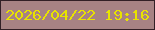 文字の大きさ：1、枠の色：321f26、背景の色：a78284、文字の色：e8e300 無料ブログパーツのブログ時計