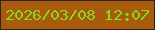 文字の大きさ：4、枠の色：32202b、背景の色：a85b0b、文字の色：89d720 無料ブログパーツのブログ時計