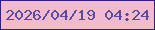 文字の大きさ：3、枠の色：322179、背景の色：f2bbcd、文字の色：564ca2 無料ブログパーツのブログ時計