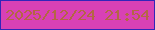 文字の大きさ：3、枠の色：3225b9、背景の色：d841b5、文字の色：b46644 無料ブログパーツのブログ時計