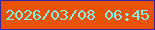 文字の大きさ：1、枠の色：32269e、背景の色：ea5100、文字の色：84f2e8 無料ブログパーツのブログ時計