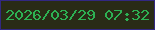 文字の大きさ：3、枠の色：322882、背景の色：292b16、文字の色：2db153 無料ブログパーツのブログ時計