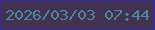 文字の大きさ：2、枠の色：322aa4、背景の色：423151、文字の色：4b879f 無料ブログパーツのブログ時計