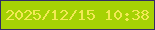 文字の大きさ：2、枠の色：322c65、背景の色：a6d204、文字の色：f2ea55 無料ブログパーツのブログ時計
