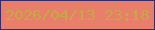 文字の大きさ：1、枠の色：322c70、背景の色：e97e6b、文字の色：c5a945 無料ブログパーツのブログ時計