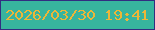 文字の大きさ：5、枠の色：322c81、背景の色：37b49e、文字の色：edb637 無料ブログパーツのブログ時計