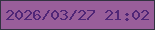 文字の大きさ：2、枠の色：323340、背景の色：995e9a、文字の色：512677 無料ブログパーツのブログ時計