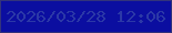 文字の大きさ：4、枠の色：32337b、背景の色：0b0ea0、文字の色：2b38a7 無料ブログパーツのブログ時計
