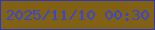 文字の大きさ：3、枠の色：3238af、背景の色：816113、文字の色：3746d1 無料ブログパーツのブログ時計