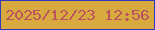 文字の大きさ：5、枠の色：3238c2、背景の色：d8a93e、文字の色：ba535f 無料ブログパーツのブログ時計
