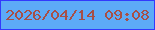 文字の大きさ：1、枠の色：323afd、背景の色：5dabf7、文字の色：a74f46 無料ブログパーツのブログ時計