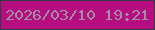 文字の大きさ：2、枠の色：323b46、背景の色：b60e81、文字の色：a08fa6 無料ブログパーツのブログ時計