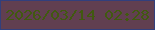 文字の大きさ：1、枠の色：323f7c、背景の色：613f50、文字の色：415910 無料ブログパーツのブログ時計